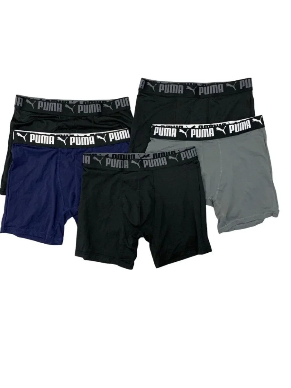 NWOT Puma Men's M Boxer Briefs 5-Pack  Stretch Waistband Underwear Multicolor